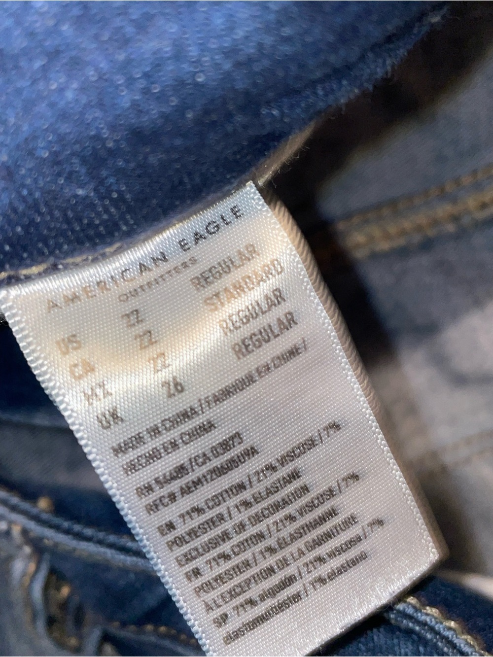 American Eagle Outfitters Dark Blue Distressed Women’s Jeggings Size 22 reg - Picture 10 of 12